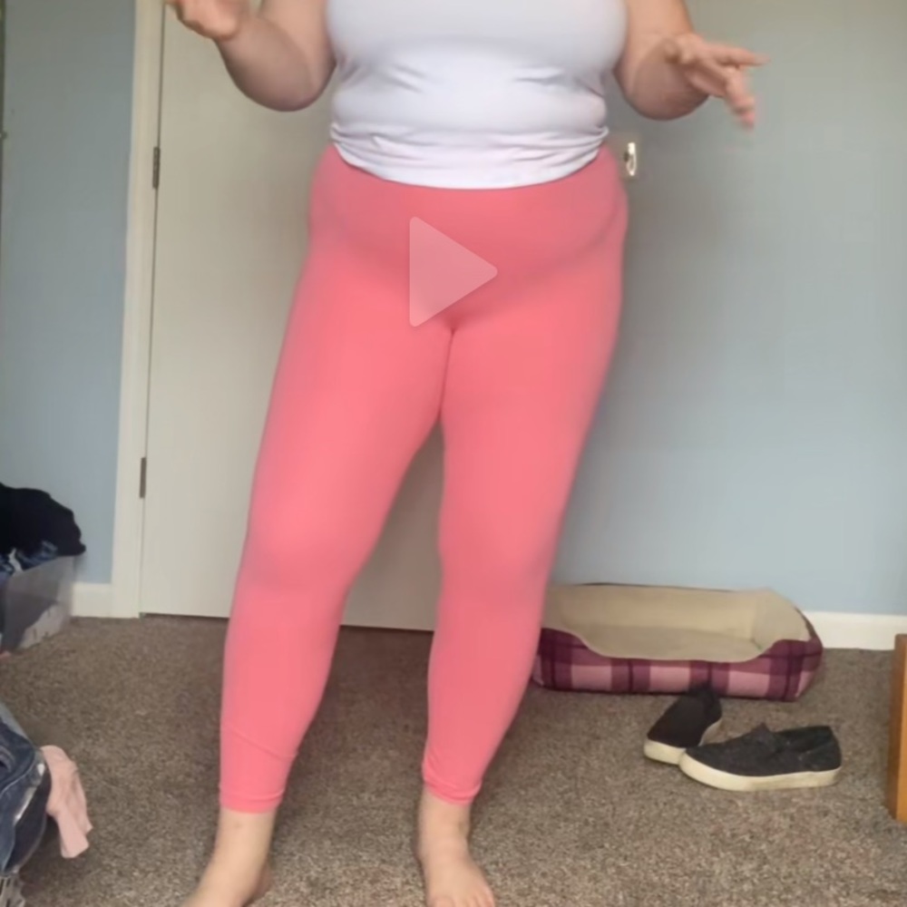 Gymshark x Whitney Simmons peony pink scrunch butt workout leggings